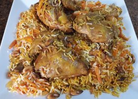 طريقة عمل أرز بخاري كابلي بالدجاج