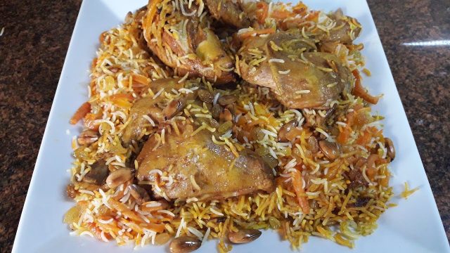 طريقة عمل أرز بخاري كابلي بالدجاج