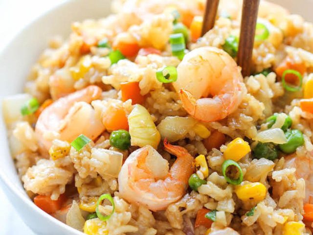 طريقة عمل أرز بفاهيتا الروبيان