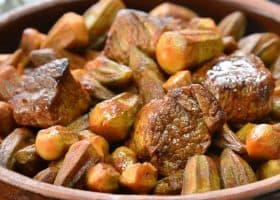 طريقة عمل البامية السورية باللحمة