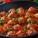 طريقة عمل كرات اللحم بصوص الرمان