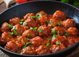 طريقة عمل كرات اللحم بصوص الرمان