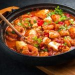 طريقة عمل طاجن الجمبري بالخضار