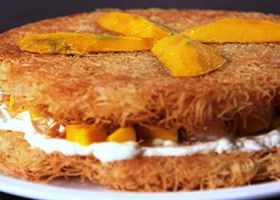 طريقة عمل كنافة المانجو والموز