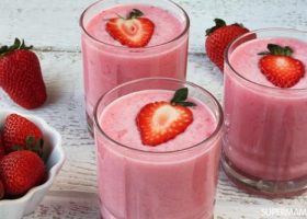 طريقة عمل سموثي الفراولة والشوفان