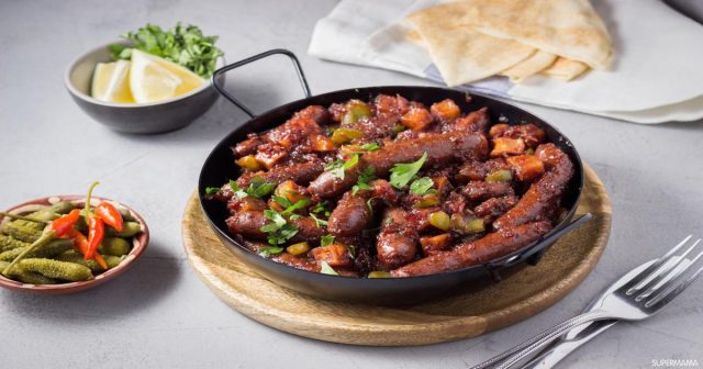 طريقة عمل النقانق اللبناني بدبس الرمان