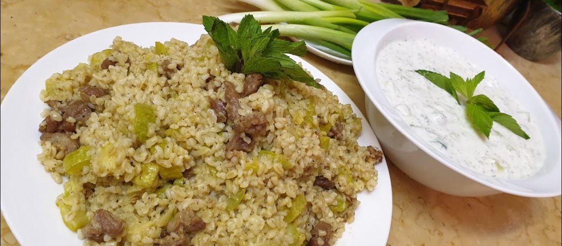طريقة عمل أبو شلهوب البرغل بكوسا