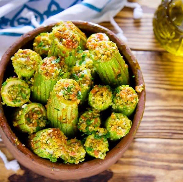 طريقة عمل محشي كوسا بالجمبري