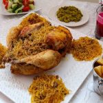 طريقة عمل دجاجة مشربلة ومعمرة بالشعرية الصينية