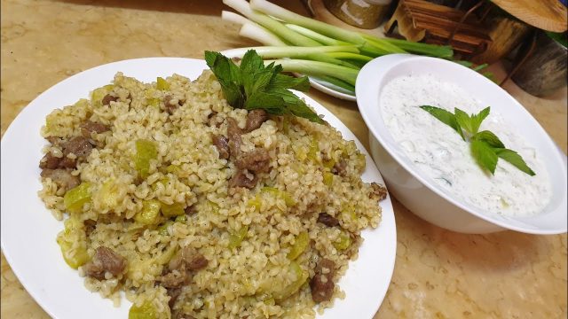 طريقة عمل أبو شلهوب البرغل بكوسا