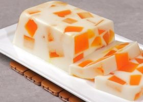 طريقة عمل بودينج الحليب بجيلي البرتقال