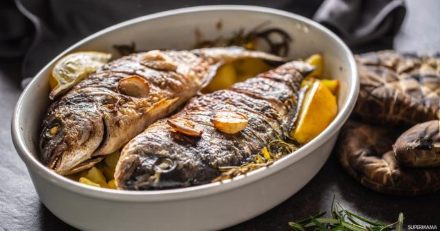 طريقة عمل سمك السوبريم بالفرن