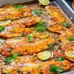 طريقة عمل فيليه السمك بصلصة الكريمة الخفيفة والشبت