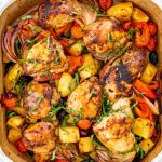 طريقة عمل صينية دجاج وخضار بالفرن