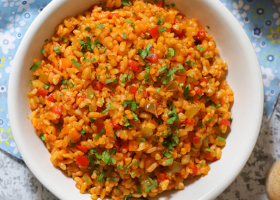 طريقة عمل برغل مفلفل مع الخضار