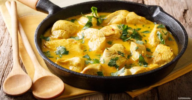 طريقة عمل دجاج كاري بالكريمة