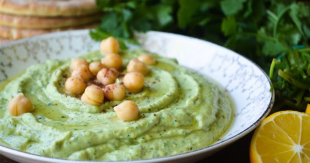طريقة عمل حمص بالريحان