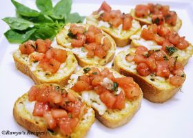 طريقة عمل بروشكيتا الفطر والجبنة الكريمية