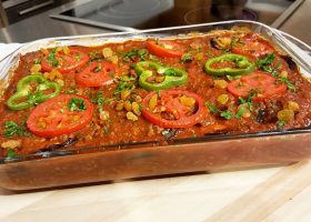 طريقة عمل مسقعة باذنجان باللحم المفروم