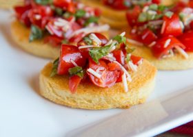 طريقة عمل بروشكيتا الطماطم بصوص البلسميك