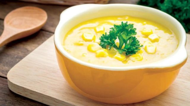 طريقة عمل الشوربة الشتوية الذرة والمشروم