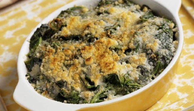 طريقة عمل صينية الخرشوف و السبانخ بالجبن