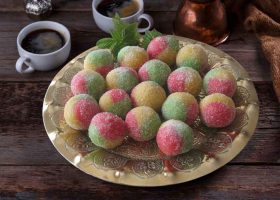 طريقة عمل كعابر قرطاج باللوز