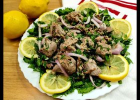 طريقة عمل سلطة لسان الغنم