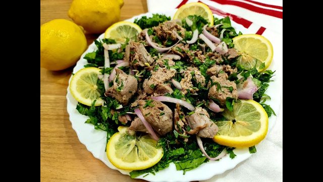 طريقة عمل سلطة لسان الغنم