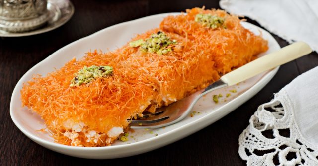 طريقة عمل الكنافة الخشنة الشهية