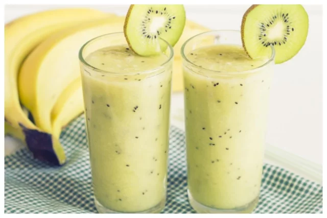 طريقة عصير الكيوي والموز
