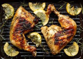طريقة عمل دجاج مشوي بالزنجبيل والثوم
