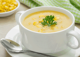 طريقة عمل شوربة الذرة الصحية