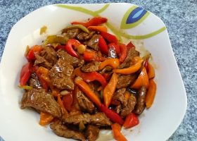 طريقة عمل ستيك بالفلفل الملون