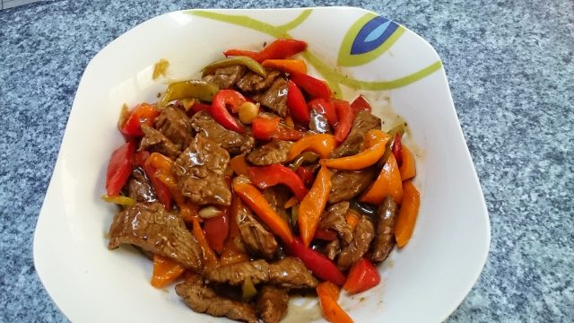 طريقة عمل ستيك بالفلفل الملون