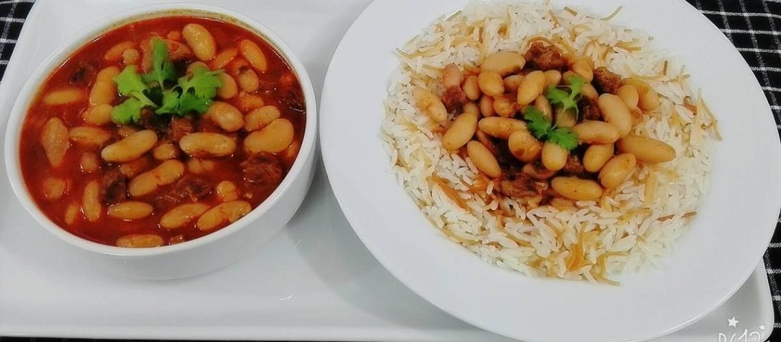 طريقة عمل يخنة الفاصوليا مع الرز