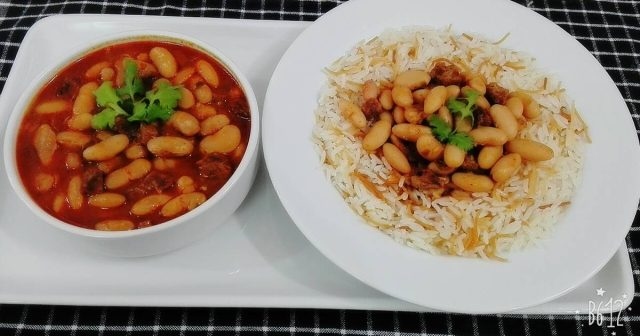 طريقة عمل يخنة الفاصوليا مع الرز