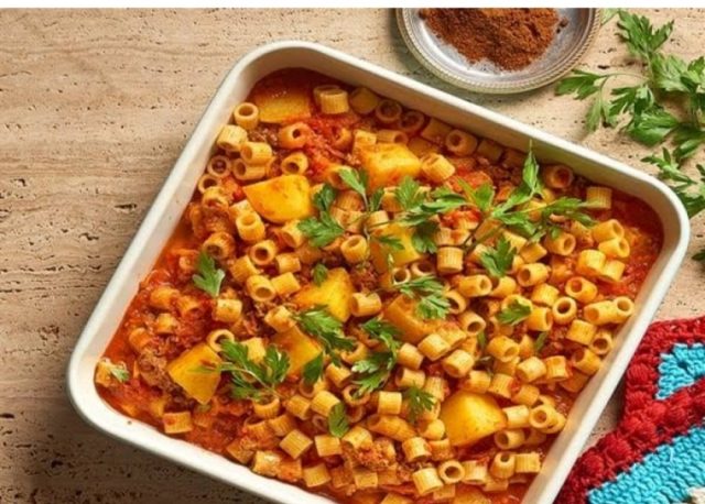 طريقة عمل المكرونة المبكبكة