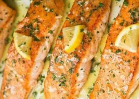 طريقة عمل شرائح السمك بصلصة الليمون