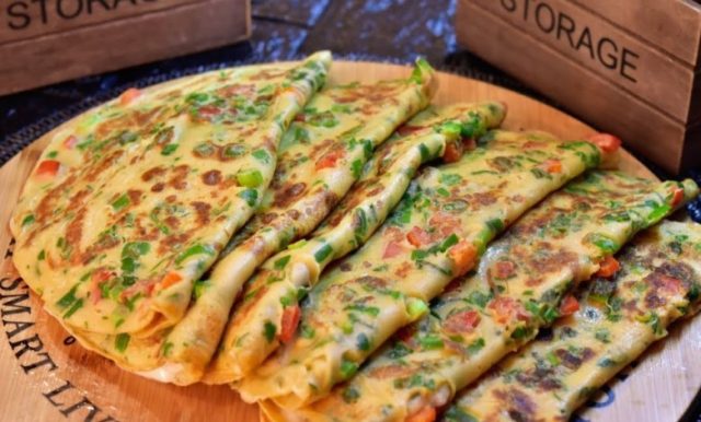 طريقة عمل كريب بالجبنة والبقدونس