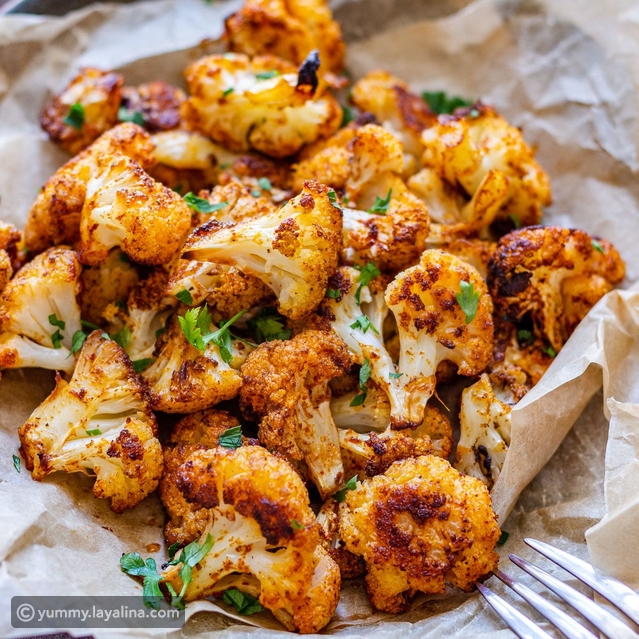 طريقة عمل قرنبيط مشوي بنكهة البوفالو