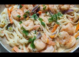 طريقة عمل باستا الفريدو بالروبيان