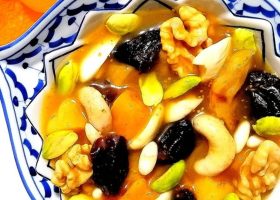 طريقة عمل سلطة فواكه قمر الدين المجفف