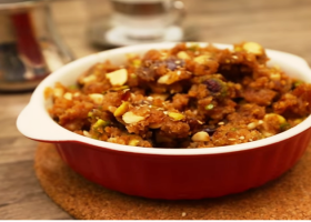 طريقة عمل القشد الملكي بالسميد