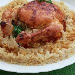 طريقة عمل دجاج مع الأرز محمر في الفرن