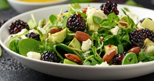 طريقة عمل سلطة الجرجير والتوت