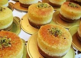 طريقة عمل تشيز كيك بسبوسة