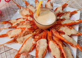 طريقة عمل جمبري بترفلاي بالموزاريلا