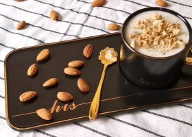 طريقة عمل قهوة اللوز الخفيفة