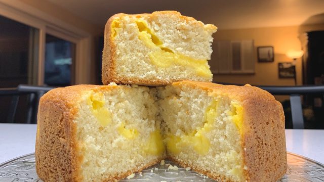 طريقة عمل كيك محشي بالكاسترد